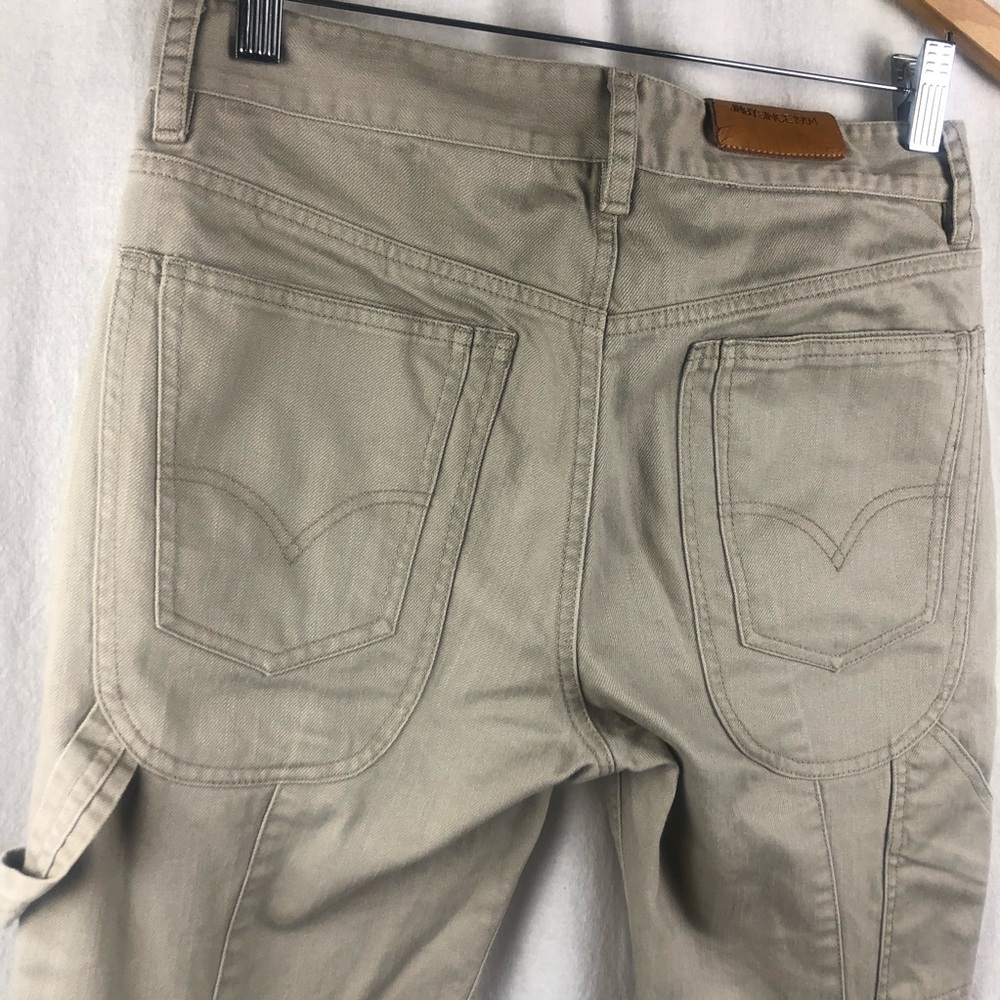 JNBY 100% cotton high waisted utility capris size s